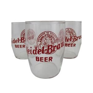 Vintage Heidel-Brau Barrel Beer Glass 100 year centennial Sioux City Iowa Taster